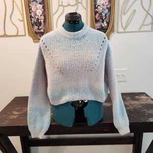 Blue Purple Cropped Sweater